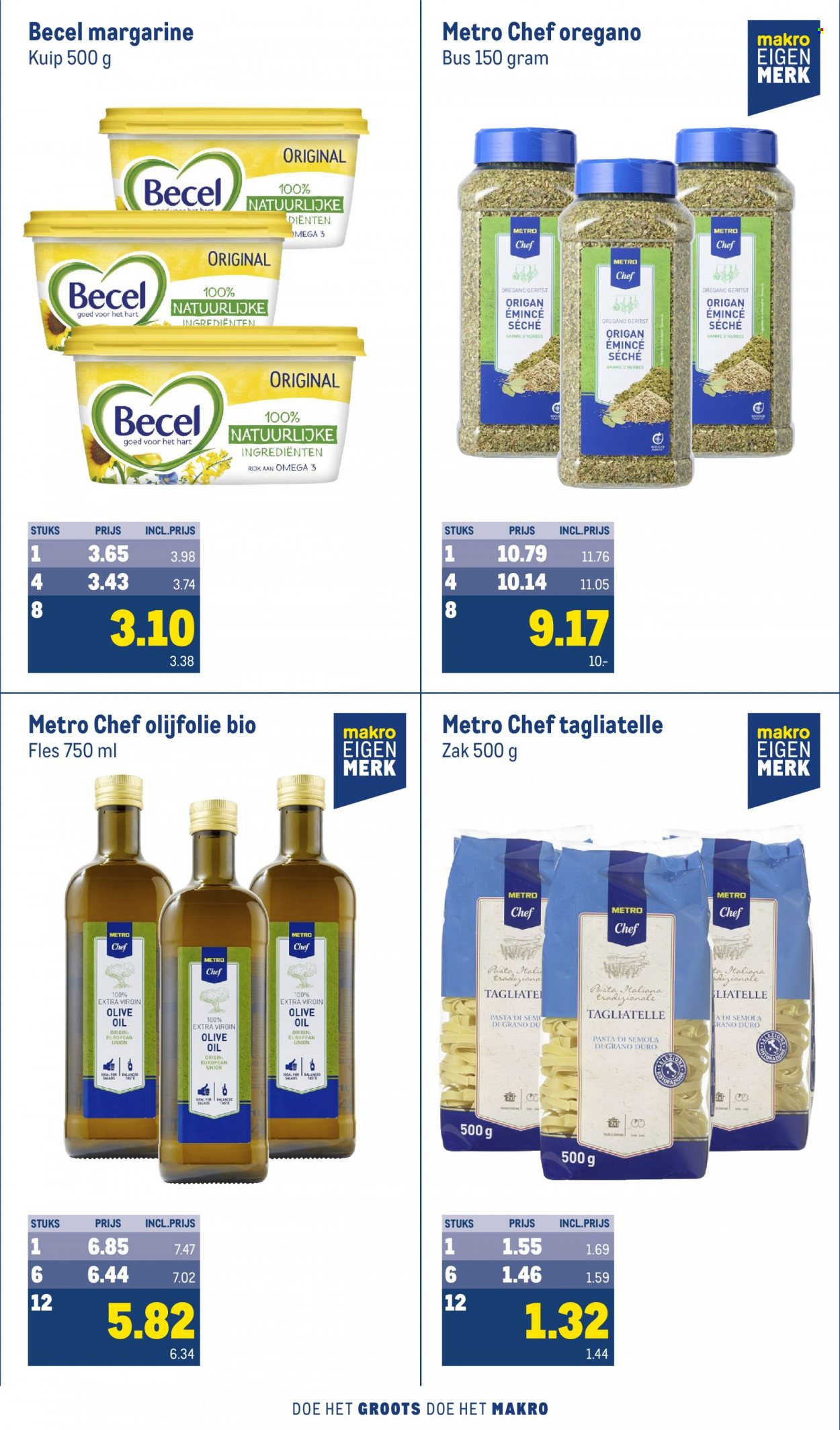 Makro-aanbieding - 18-1-2023 - 31-1-2023 -  producten in de aanbieding - pasta, tagliatelle, oregano, olijfolie. Pagina 8.