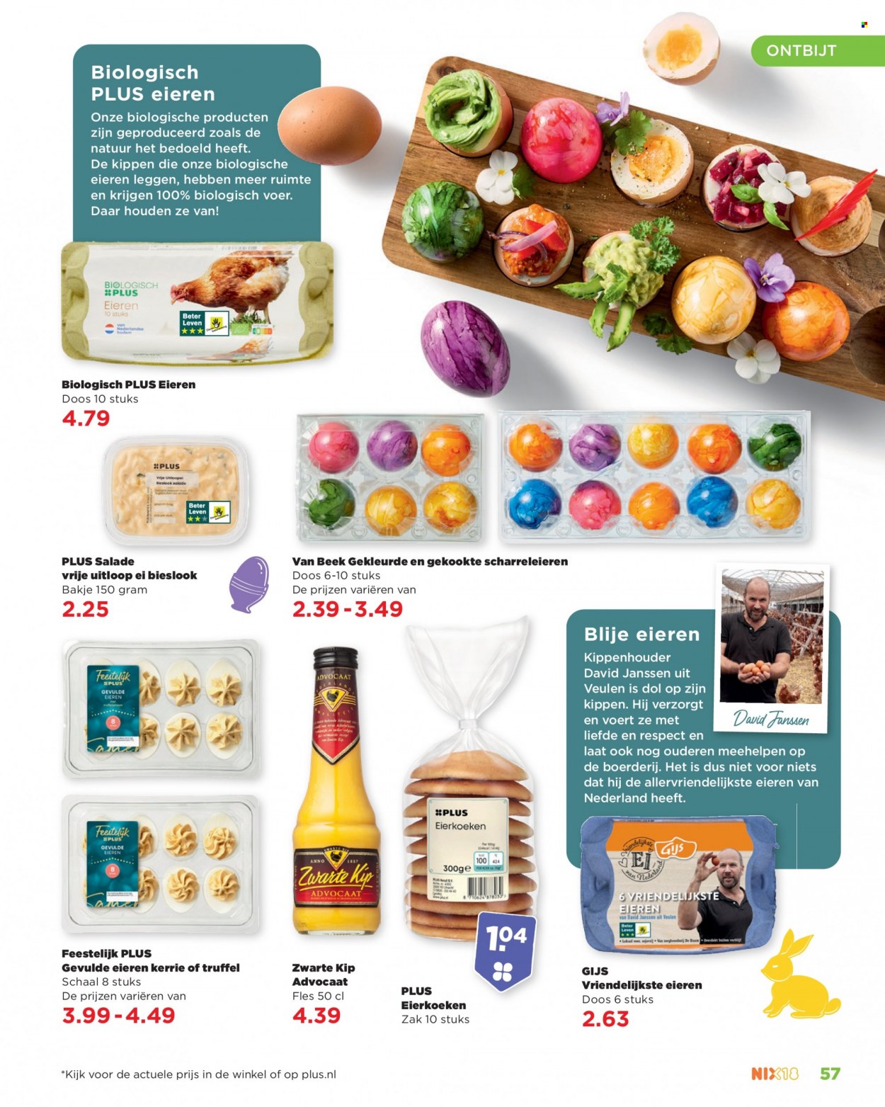 Plus-aanbieding -  producten in de aanbieding - truffel, bieslook, Advocaat. Pagina 57.