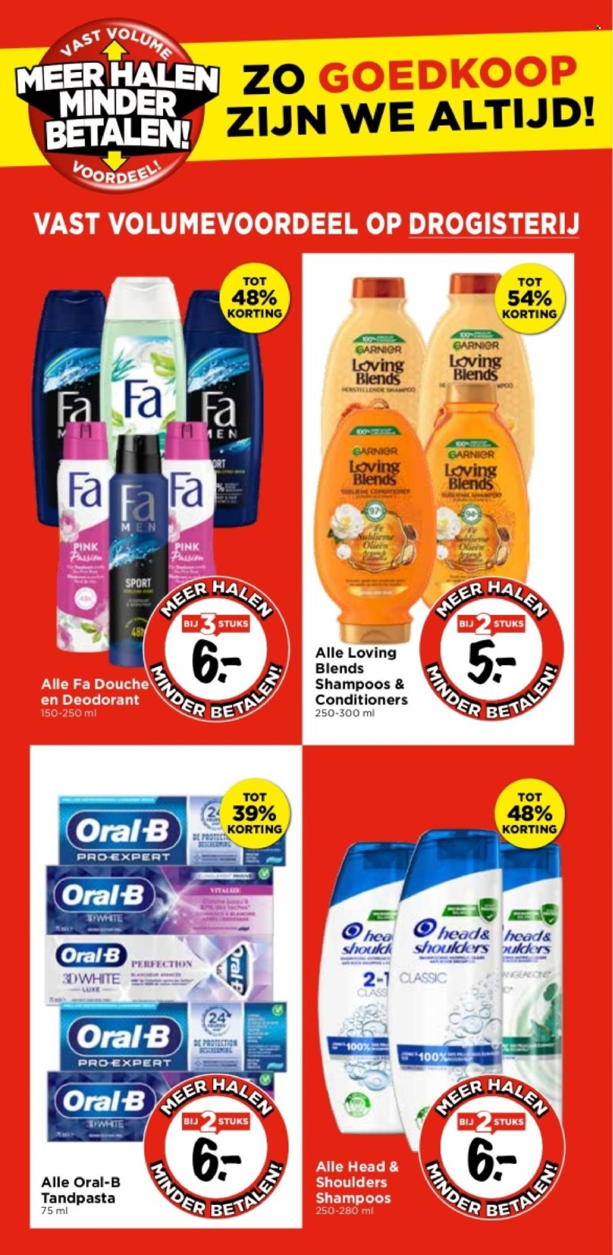 thumbnail - Vomar-aanbieding -  producten in de aanbieding - Garnier, Head & Shoulders, Fa, Fa Men, Oral-B, tandpasta, deodorant. Pagina 3.