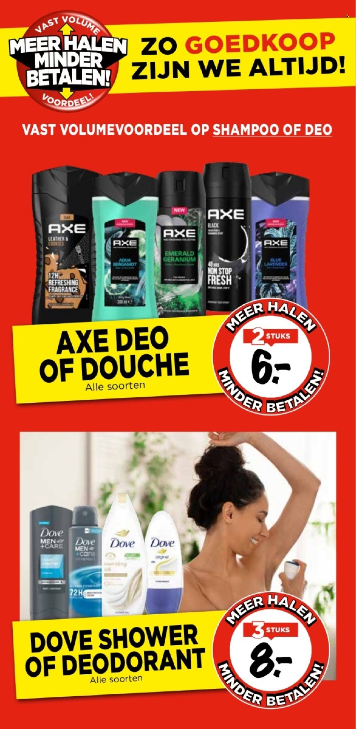 thumbnail - Vomar-aanbieding -  producten in de aanbieding - shampoo, Dove, shower, Axe, deodorant. Pagina 5.