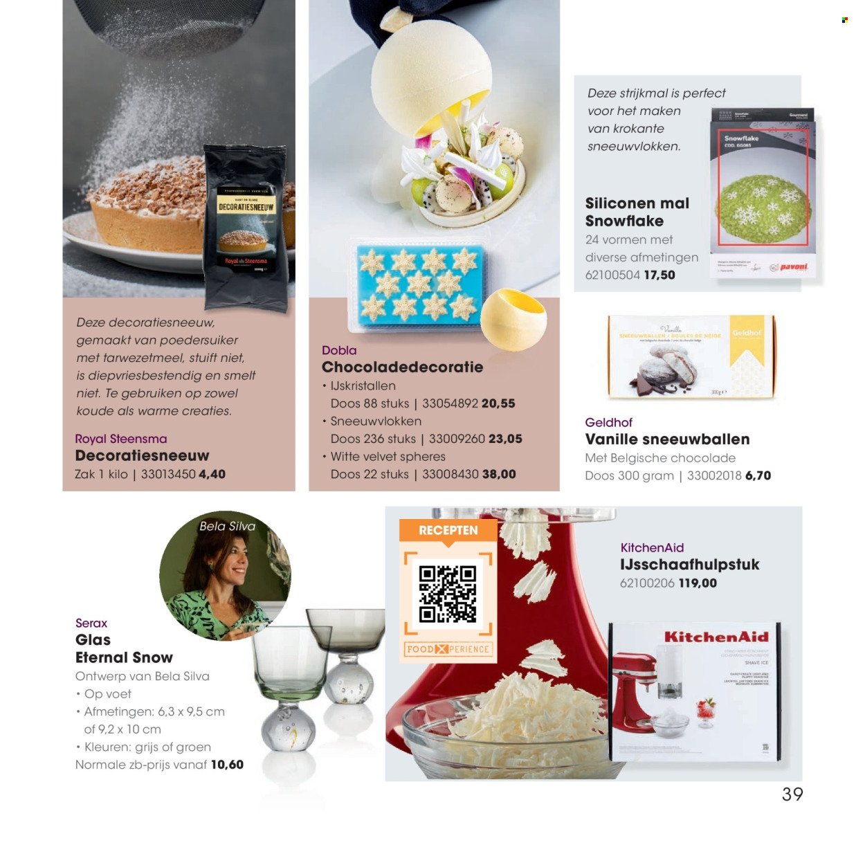 Hanos-aanbieding - 5-2-2024 - 3-3-2024 -  producten in de aanbieding - chocolade, poedersuiker, glazen. Pagina 39.