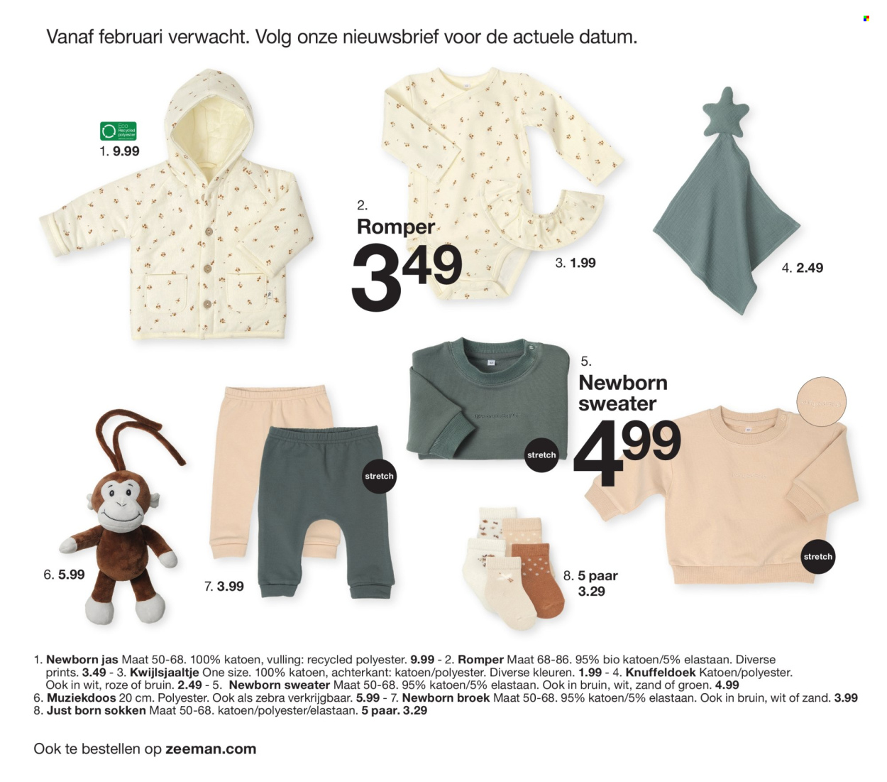 thumbnail - Zeeman-aanbieding - 1-2-2024 - 31-7-2024 -  producten in de aanbieding - broek, trui, sokken. Pagina 6.