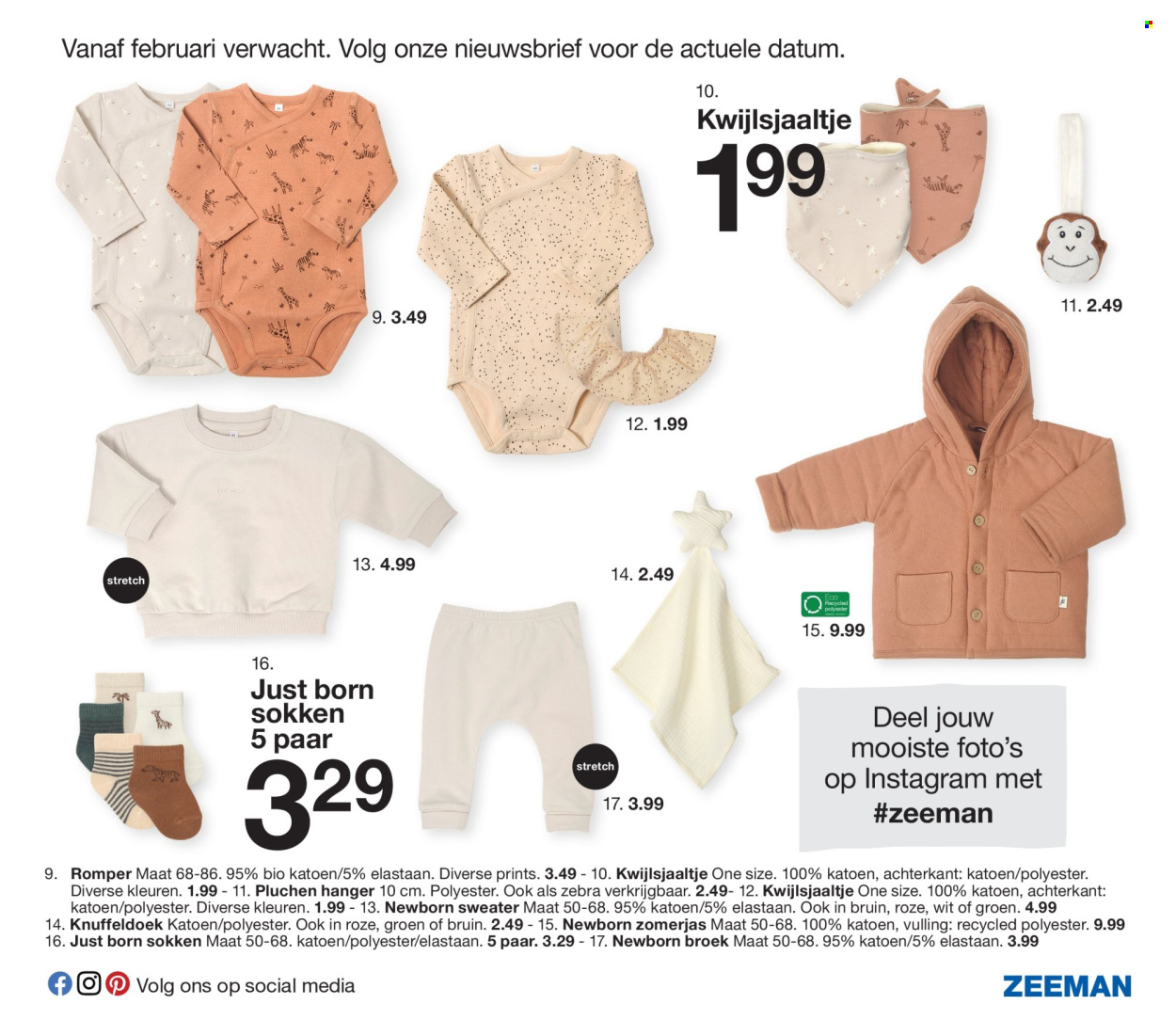 thumbnail - Zeeman-aanbieding - 1-2-2024 - 31-7-2024 -  producten in de aanbieding - zomerjas, broek, trui, sokken. Pagina 7.