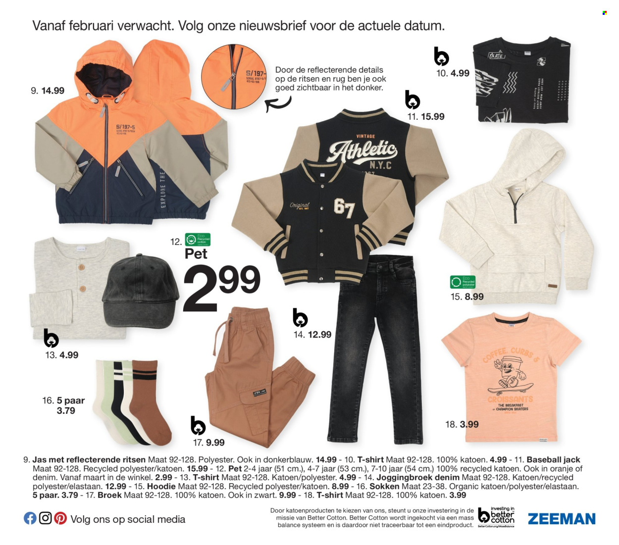 Zeeman-aanbieding - 1-2-2024 - 31-7-2024 -  producten in de aanbieding - jack, joggingbroek, broek, hoodie, sokken. Pagina 31.