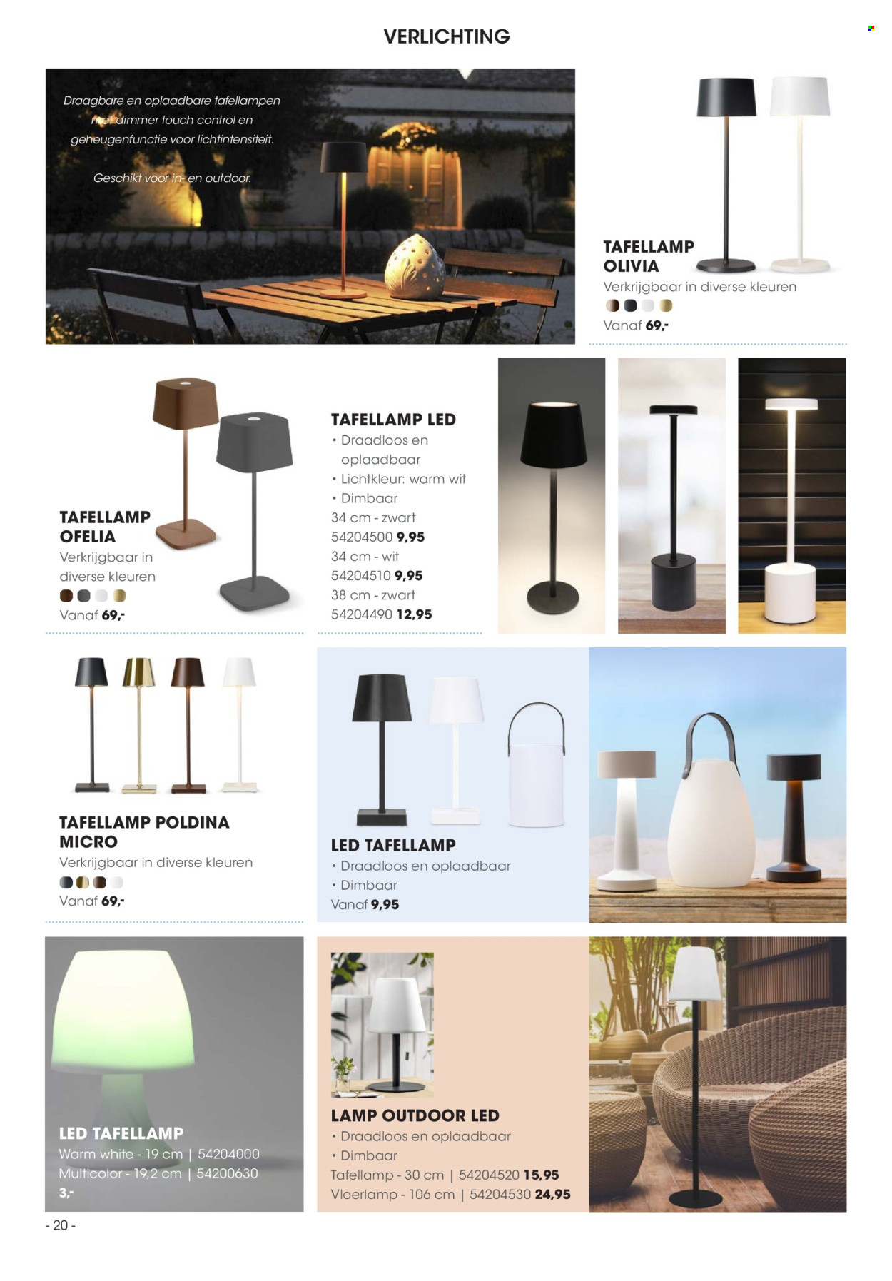thumbnail - Hanos-aanbieding - 18-3-2024 - 31-8-2024 -  producten in de aanbieding - lamp, led lamp, verlichting, vloerlamp. Pagina 20.