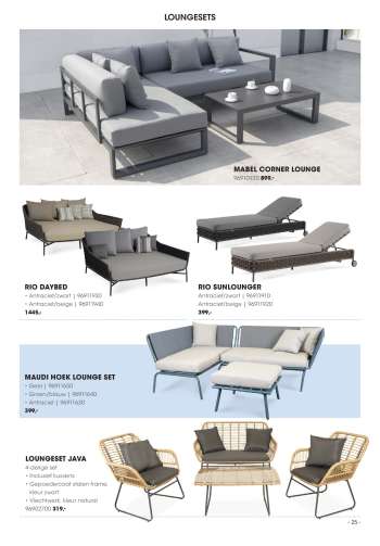 thumbnail - Tuinstoelen, stoelen, bankjes en sofa's