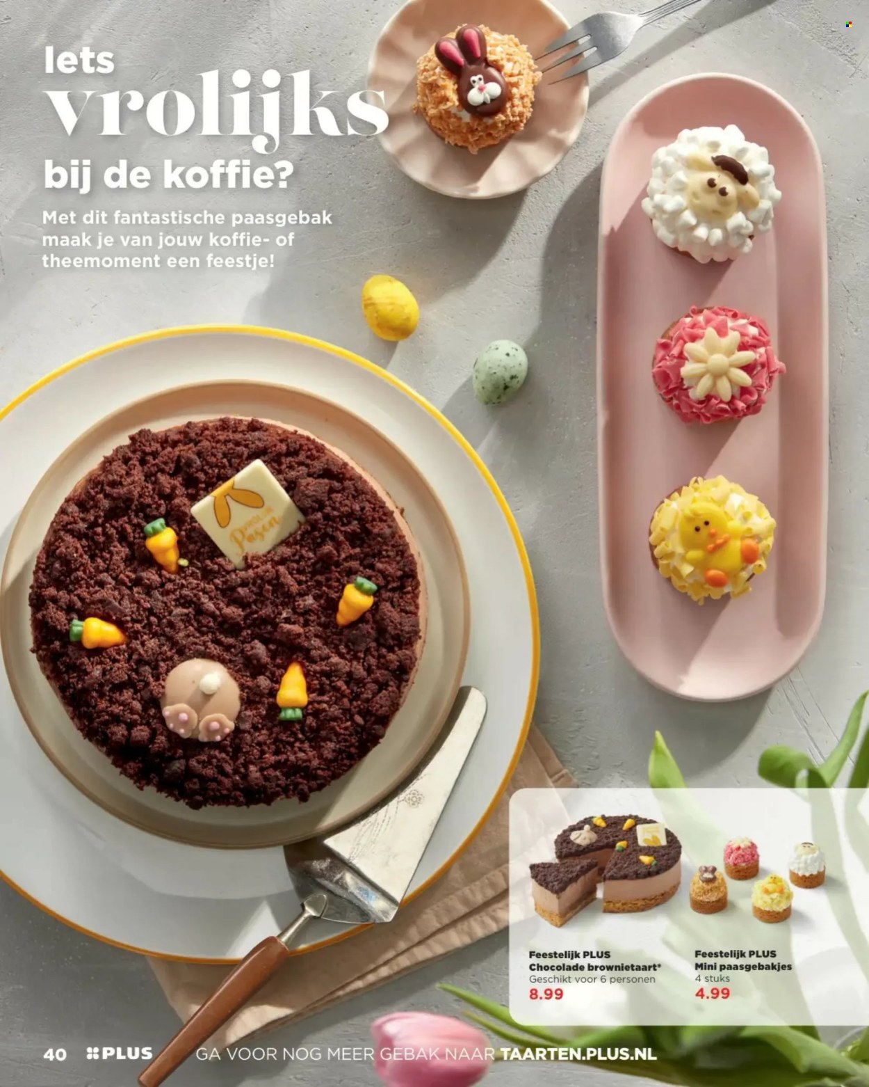 thumbnail - Plus-aanbieding -  producten in de aanbieding - gebak, chocolade, koffie. Pagina 40.