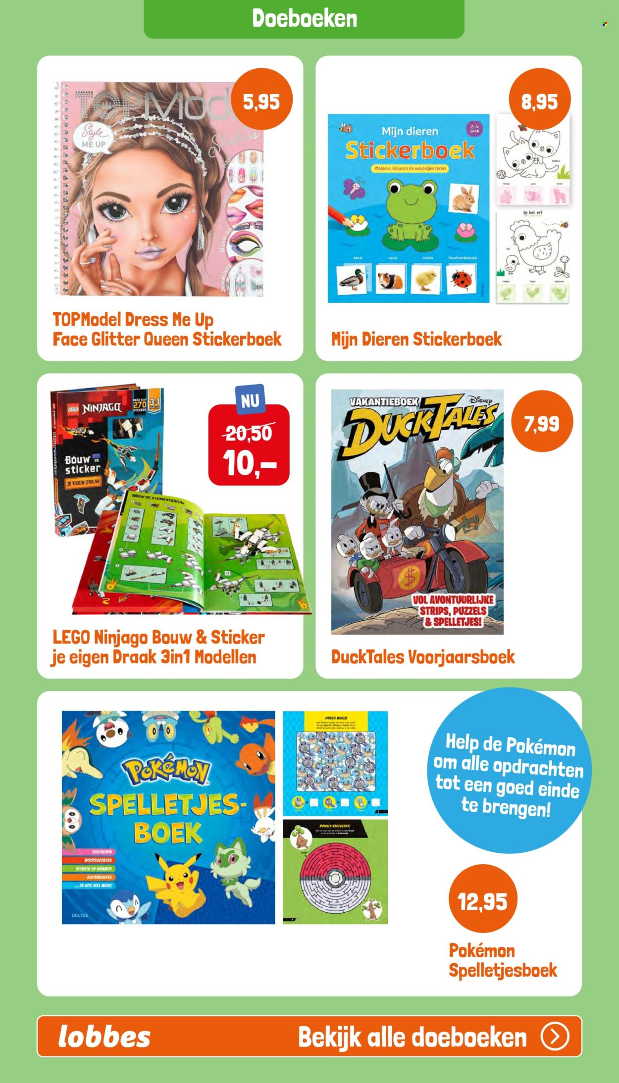 thumbnail - Lobbes-aanbieding -  producten in de aanbieding - Disney, DuckTales, creatieve set, stickers, boek, LEGO, LEGO Ninjago. Pagina 25.