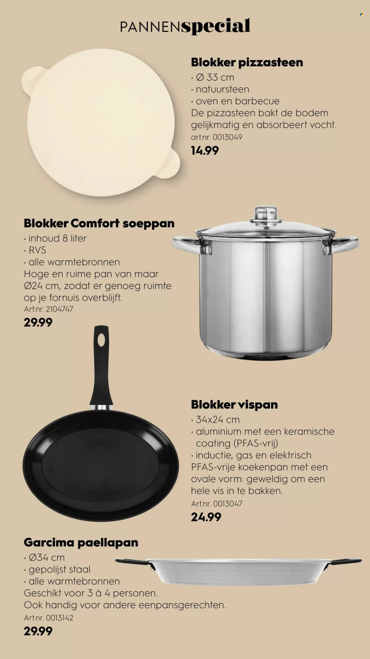 thumbnail - Blokker-aanbieding -  producten in de aanbieding - koekenpan, pan, soeppan. Pagina 14.