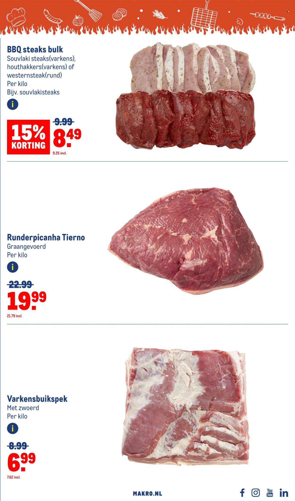 thumbnail - Makro-aanbieding - 10-4-2024 - 7-5-2024 -  producten in de aanbieding - steak, runderpicanha, rundvlees, BBQ. Pagina 43.