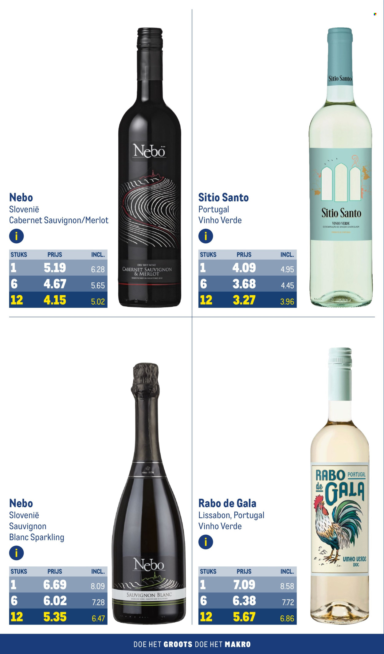 thumbnail - Makro-aanbieding - 10-4-2024 - 7-5-2024 -  producten in de aanbieding - alcohol, Cabernet Sauvignon, Merlot, rode wijn, Sauvignon Blanc, witte wijn, wijn. Pagina 56.