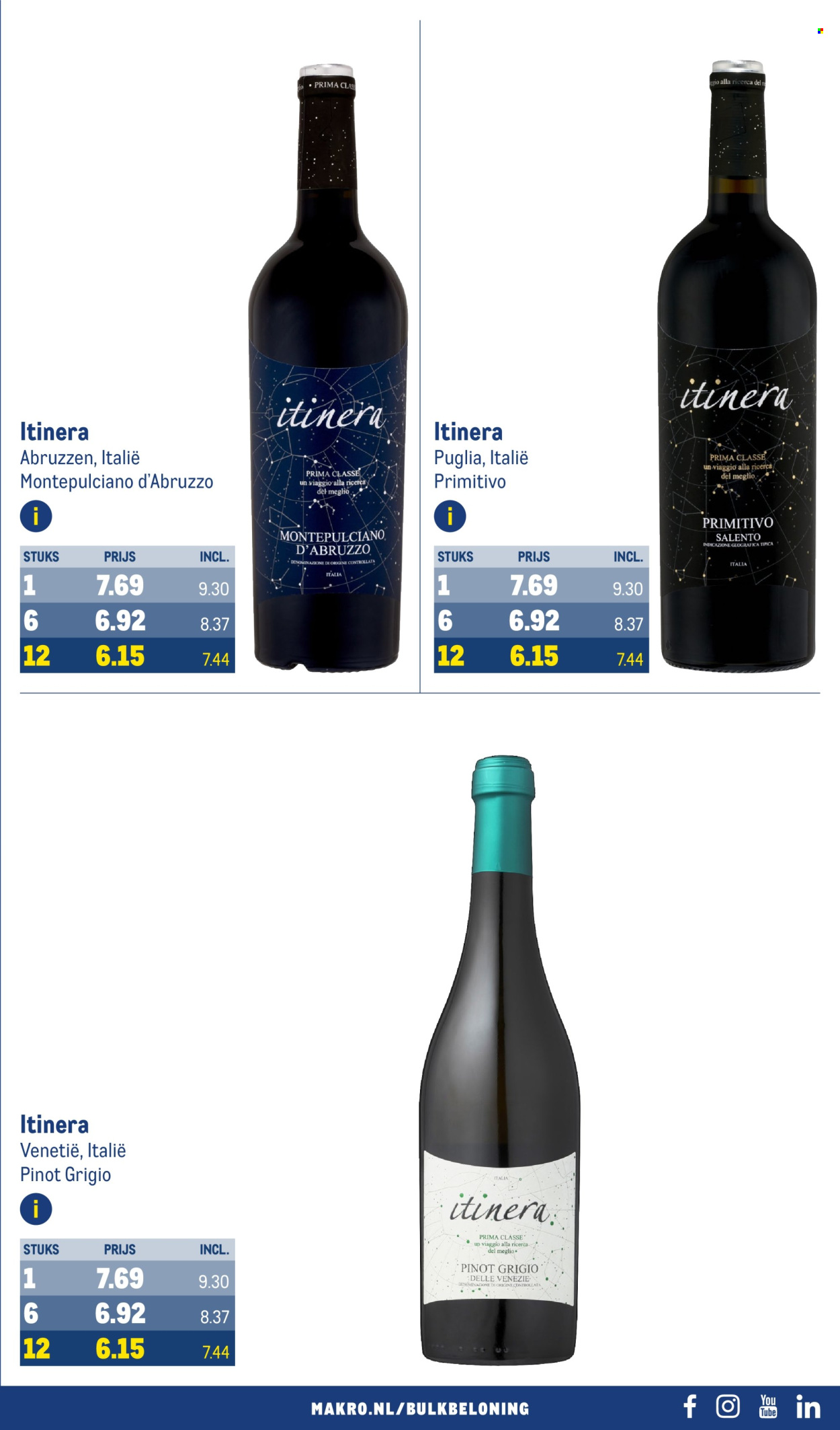 thumbnail - Makro-aanbieding - 10-4-2024 - 7-5-2024 -  producten in de aanbieding - alcohol, Montepulciano, witte wijn, wijn, Pinot Grigio. Pagina 57.