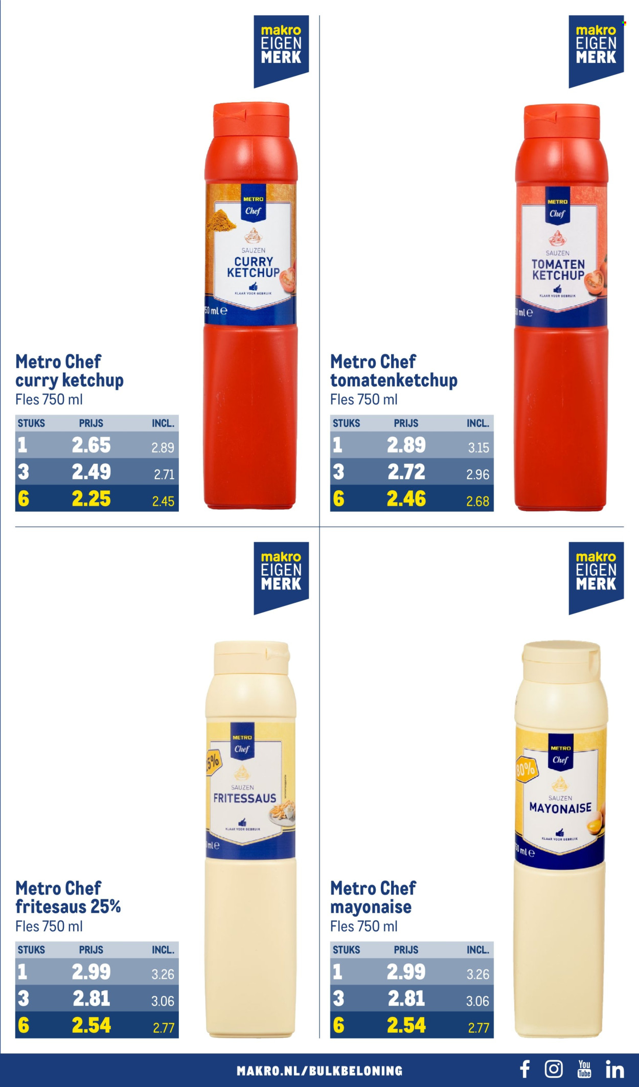 thumbnail - Makro-aanbieding - 10-4-2024 - 7-5-2024 -  producten in de aanbieding - afgewerkte saus, mayonaise, tomatenketchup, fles. Pagina 59.
