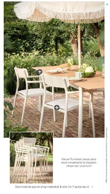 thumbnail - Karwei-aanbieding -  producten in de aanbieding - stoel, tuinstoel. Pagina 29.