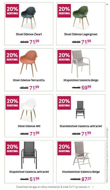 thumbnail - Karwei-aanbieding -  producten in de aanbieding - stoel, stapelstoel, standenstoel. Pagina 31.