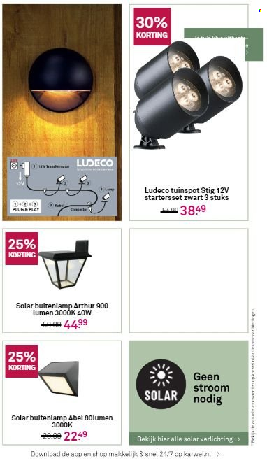 thumbnail - Karwei-aanbieding -  producten in de aanbieding - buitenlamp, verlichting. Pagina 66.