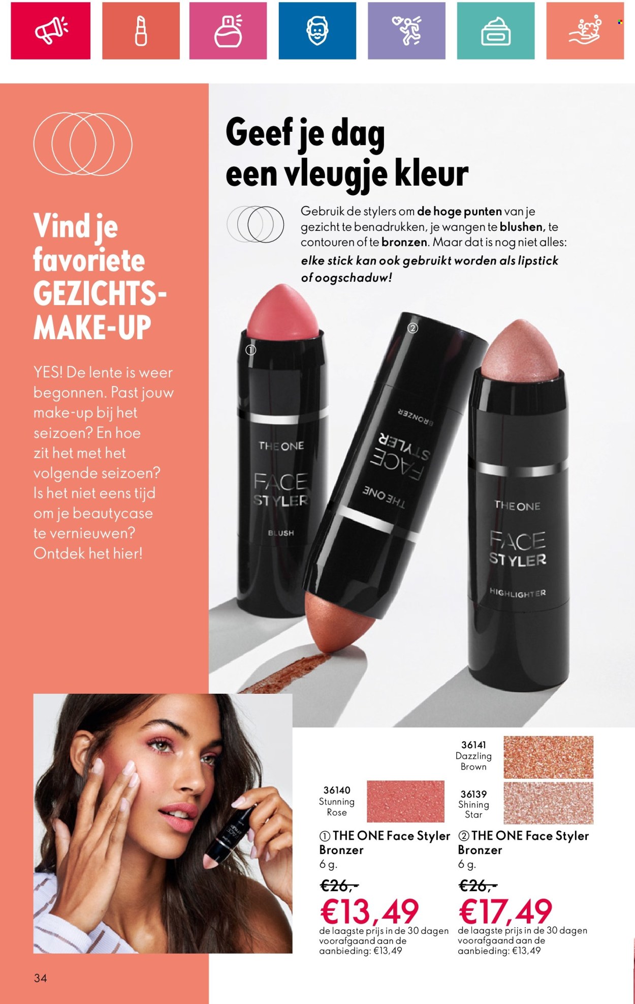 thumbnail - Oriflame-aanbieding - 18-4-2024 - 8-5-2024 -  producten in de aanbieding - lippenstift, The One, make-up. Pagina 34.