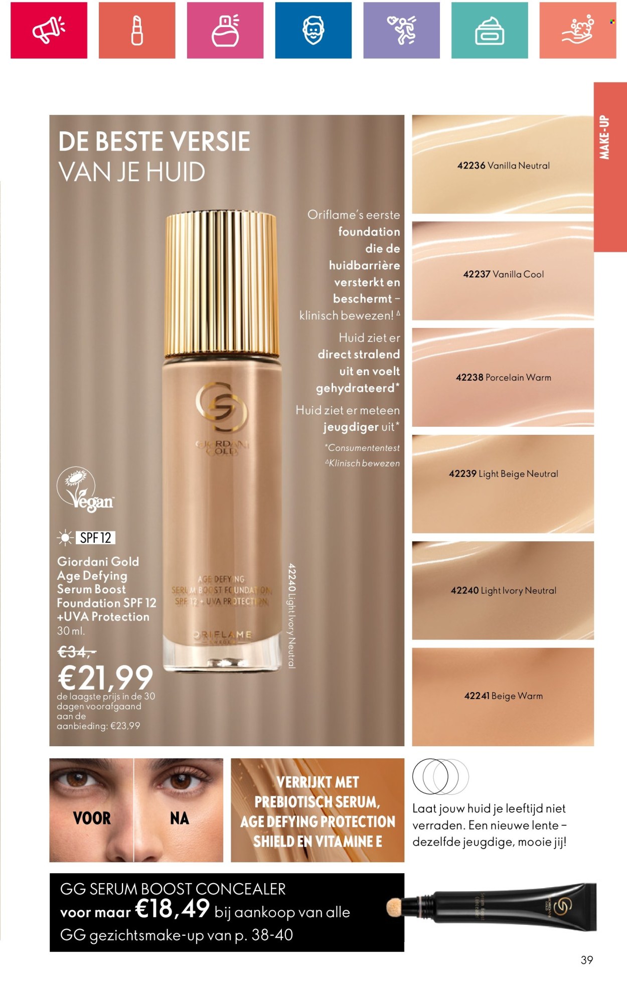 thumbnail - Oriflame-aanbieding - 18-4-2024 - 8-5-2024 -  producten in de aanbieding - Giordani Gold, make-up. Pagina 39.