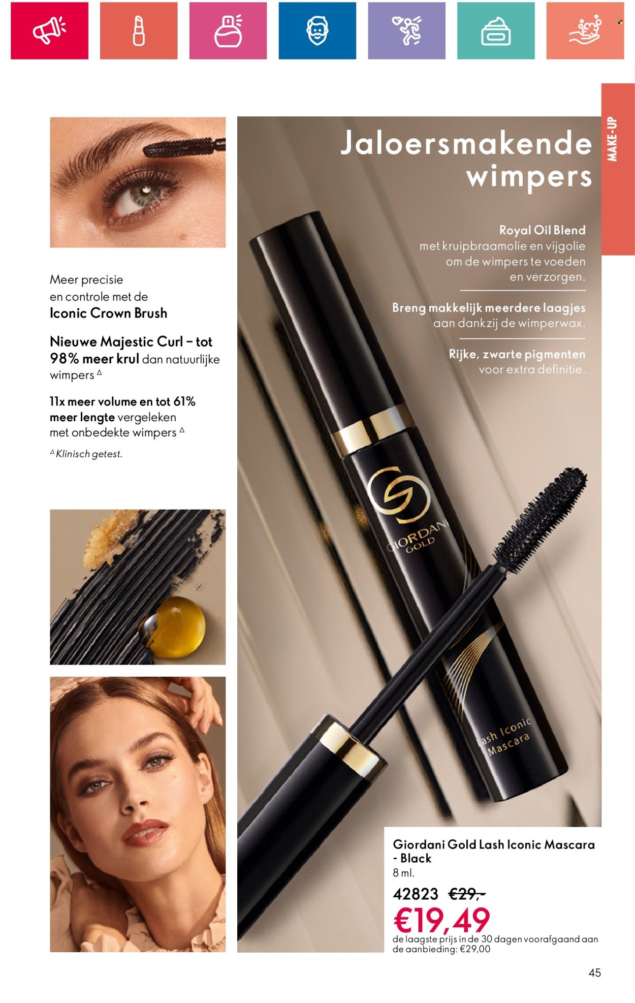 thumbnail - Oriflame-aanbieding - 18-4-2024 - 8-5-2024 -  producten in de aanbieding - mascara, Giordani Gold, make-up. Pagina 45.