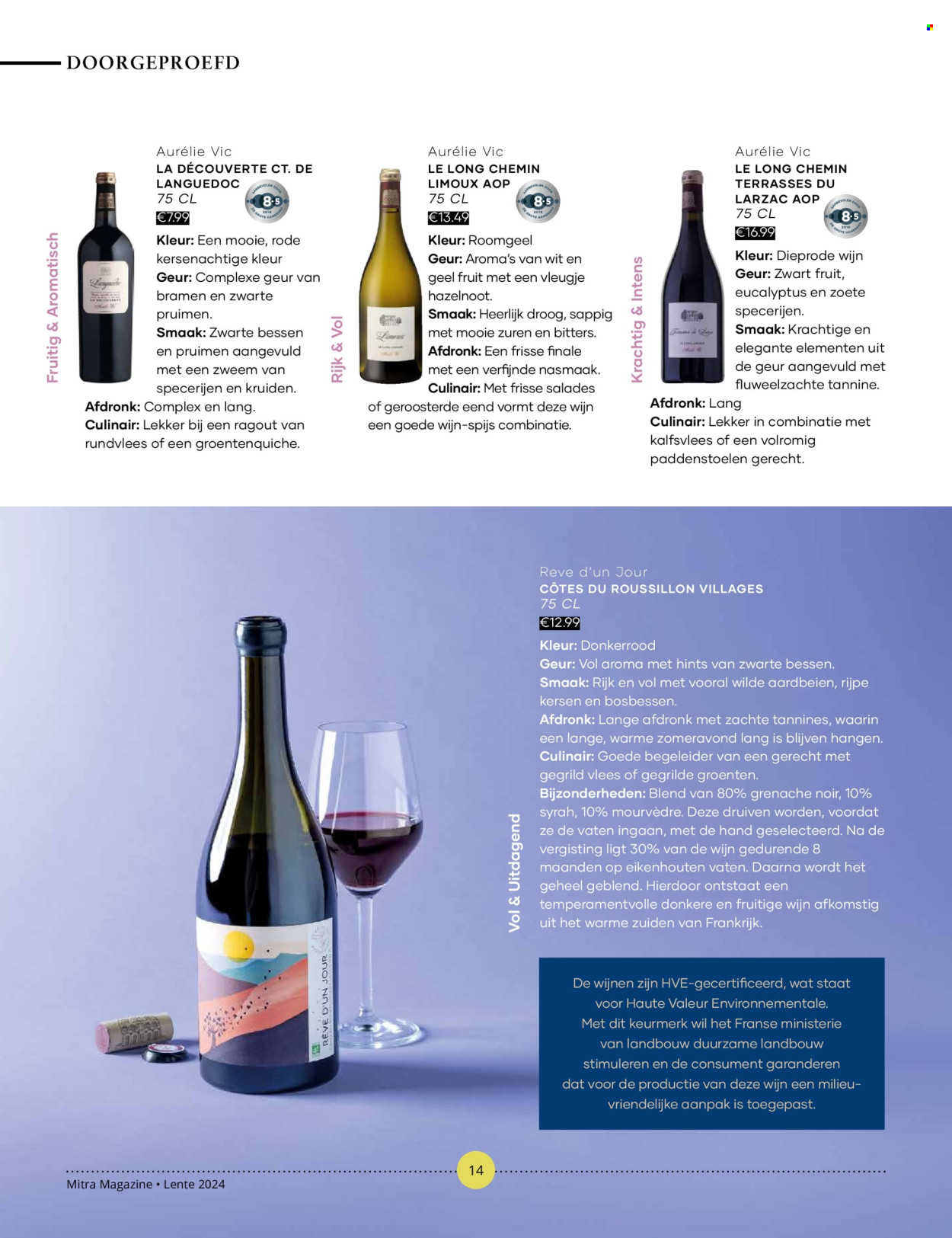 thumbnail - Mitra-aanbieding -  producten in de aanbieding - alcohol, rode wijn, Côtes du Roussillon, wijn, Frankrijk, Syrah, Shiraz. Pagina 14.