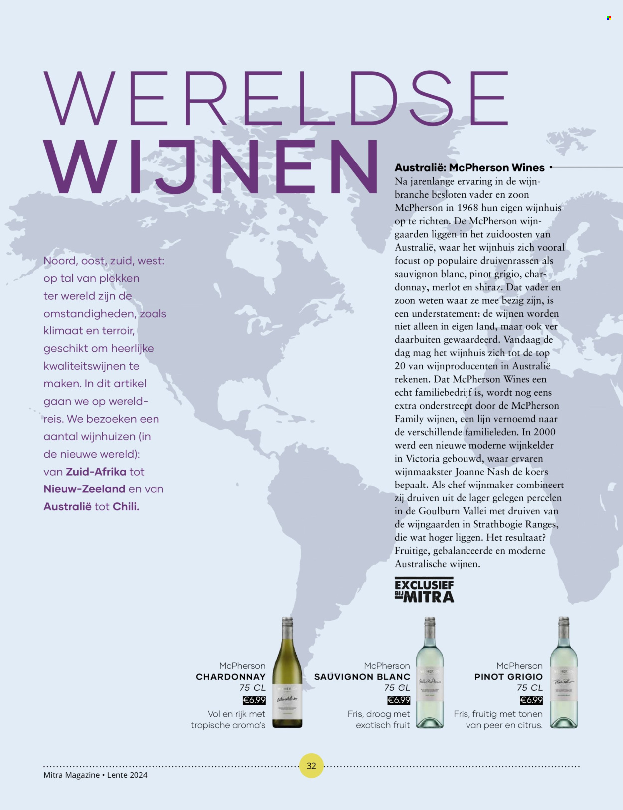thumbnail - Mitra-aanbieding -  producten in de aanbieding - alcohol, Chardonnay, Merlot, rode wijn, Sauvignon Blanc, witte wijn, wijn, Pinot Grigio, Shiraz. Pagina 32.