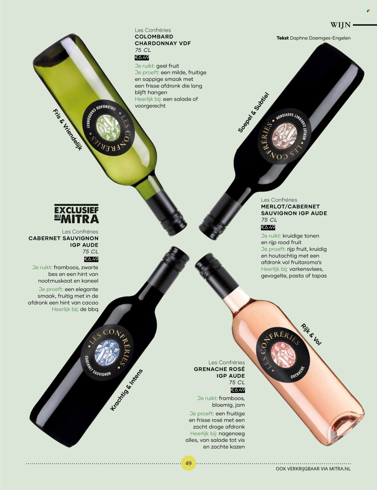 thumbnail - Mitra-aanbieding -  producten in de aanbieding - alcohol, Cabernet Sauvignon, Chardonnay, Merlot, rode wijn, witte wijn, wijn. Pagina 49.