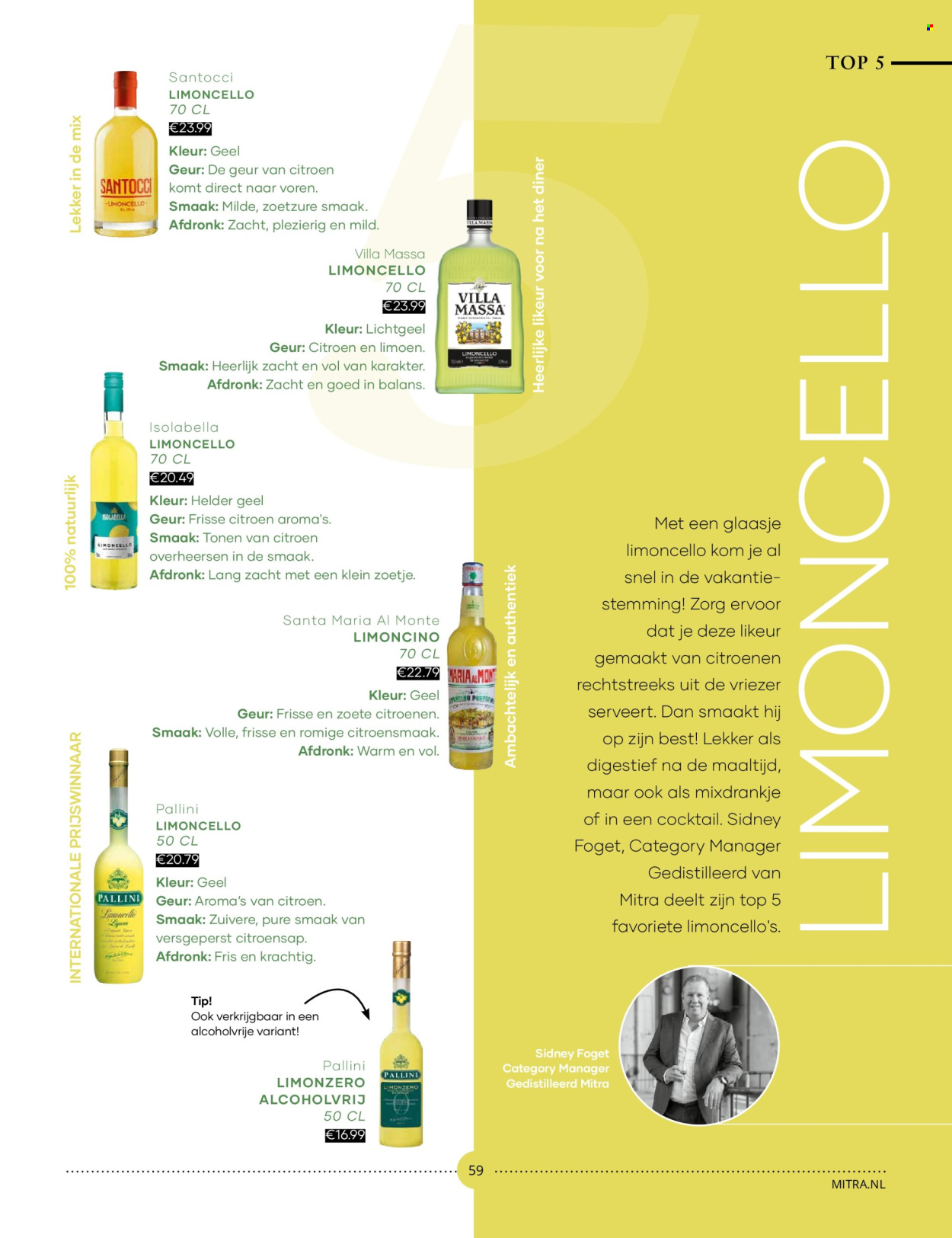 thumbnail - Mitra-aanbieding -  producten in de aanbieding - alcohol, citroensap, Limoncello, likeur, kom. Pagina 59.