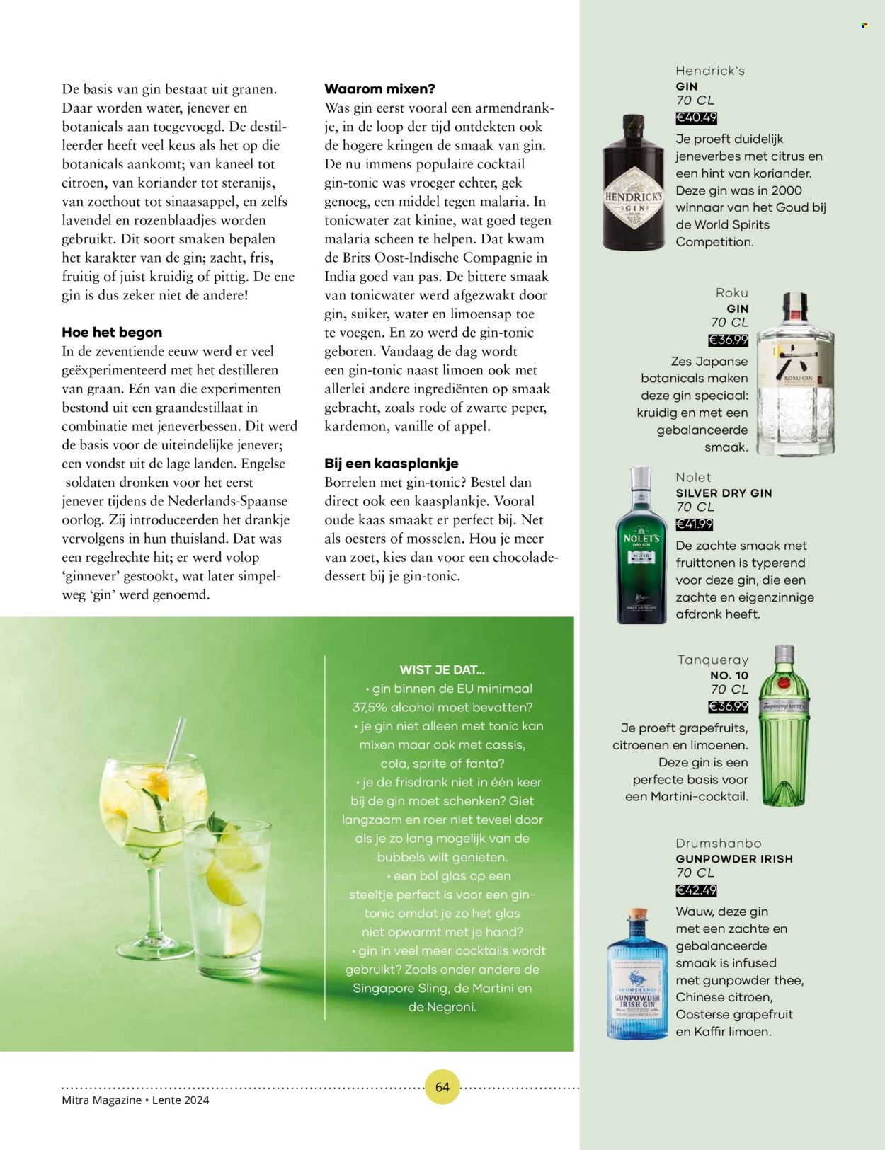 thumbnail - Mitra-aanbieding -  producten in de aanbieding - alcohol, Sprite, Fanta, thee, Martini, gin, Jenever, glazen. Pagina 64.