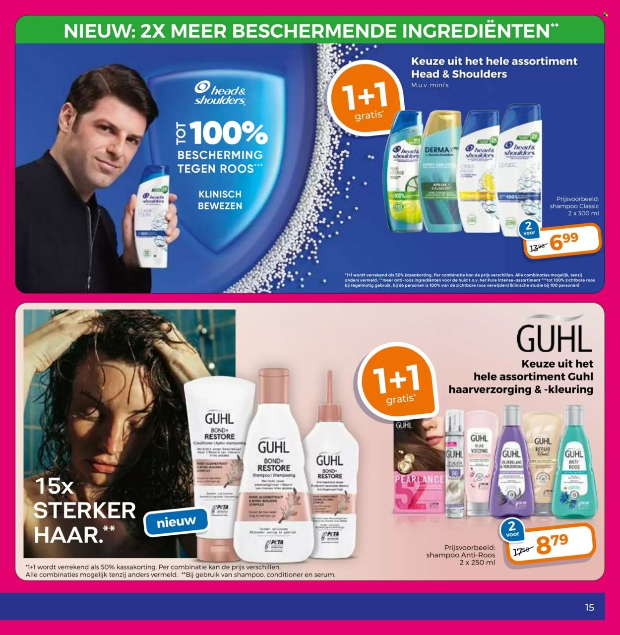 thumbnail - Trekpleister-aanbieding - 23-4-2024 - 5-5-2024 -  producten in de aanbieding - Head & Shoulders, shampoo, anti-roos, conditioner. Pagina 15.