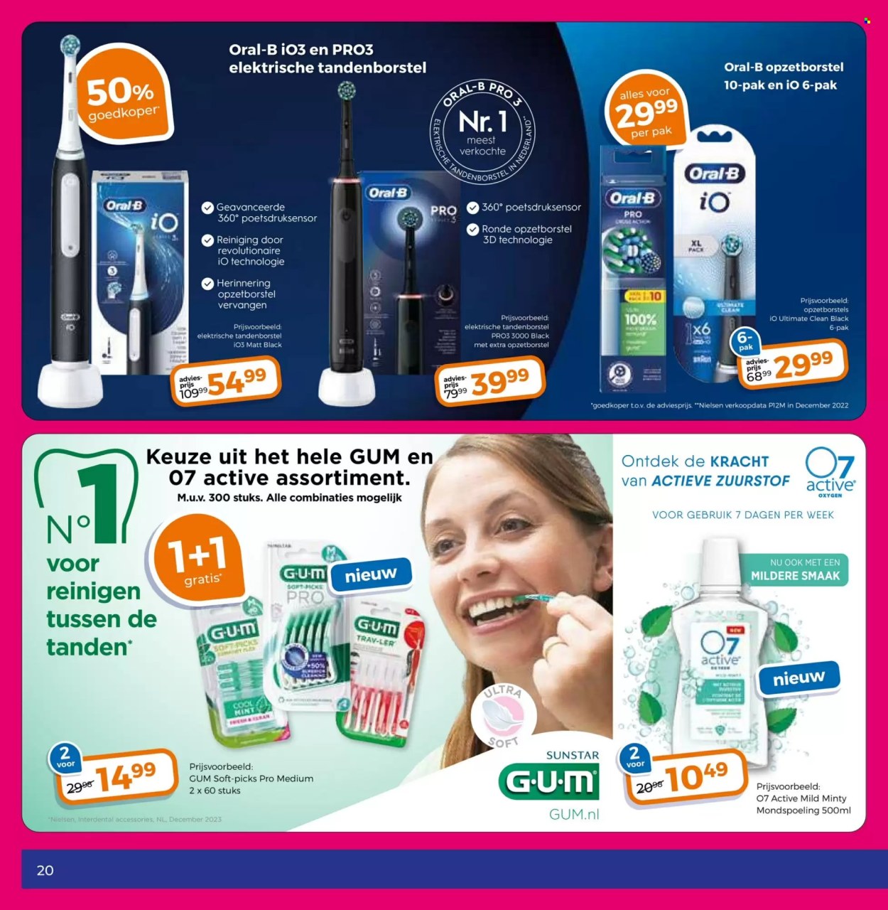 thumbnail - Trekpleister-aanbieding - 23-4-2024 - 5-5-2024 -  producten in de aanbieding - Oral-B, Soft-Picks, tandenborstel, Trav-Ler, opzetborstels, elektrische tandenborstel. Pagina 20.