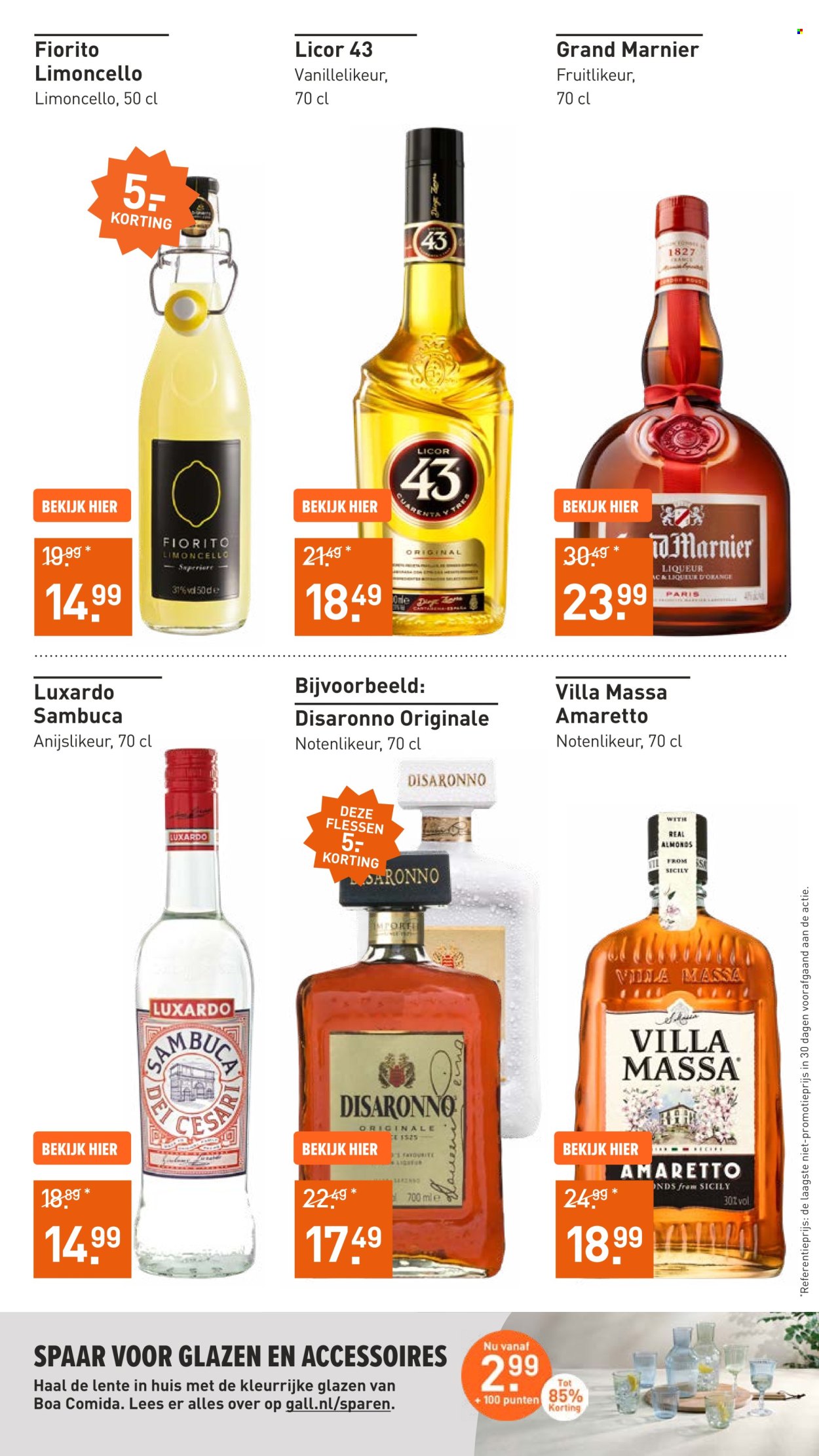 thumbnail - Gall & Gall-aanbieding - 22-4-2024 - 5-5-2024 -  producten in de aanbieding - alcohol, Limoncello, liqueur, Grand Marnier, Amaretto, Sambuca. Pagina 13.