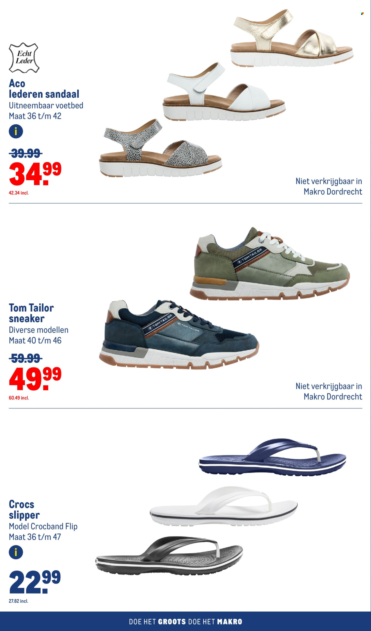 thumbnail - Makro-aanbieding - 24-4-2024 - 7-5-2024 -  producten in de aanbieding - slippers, Tom Tailor. Pagina 38.