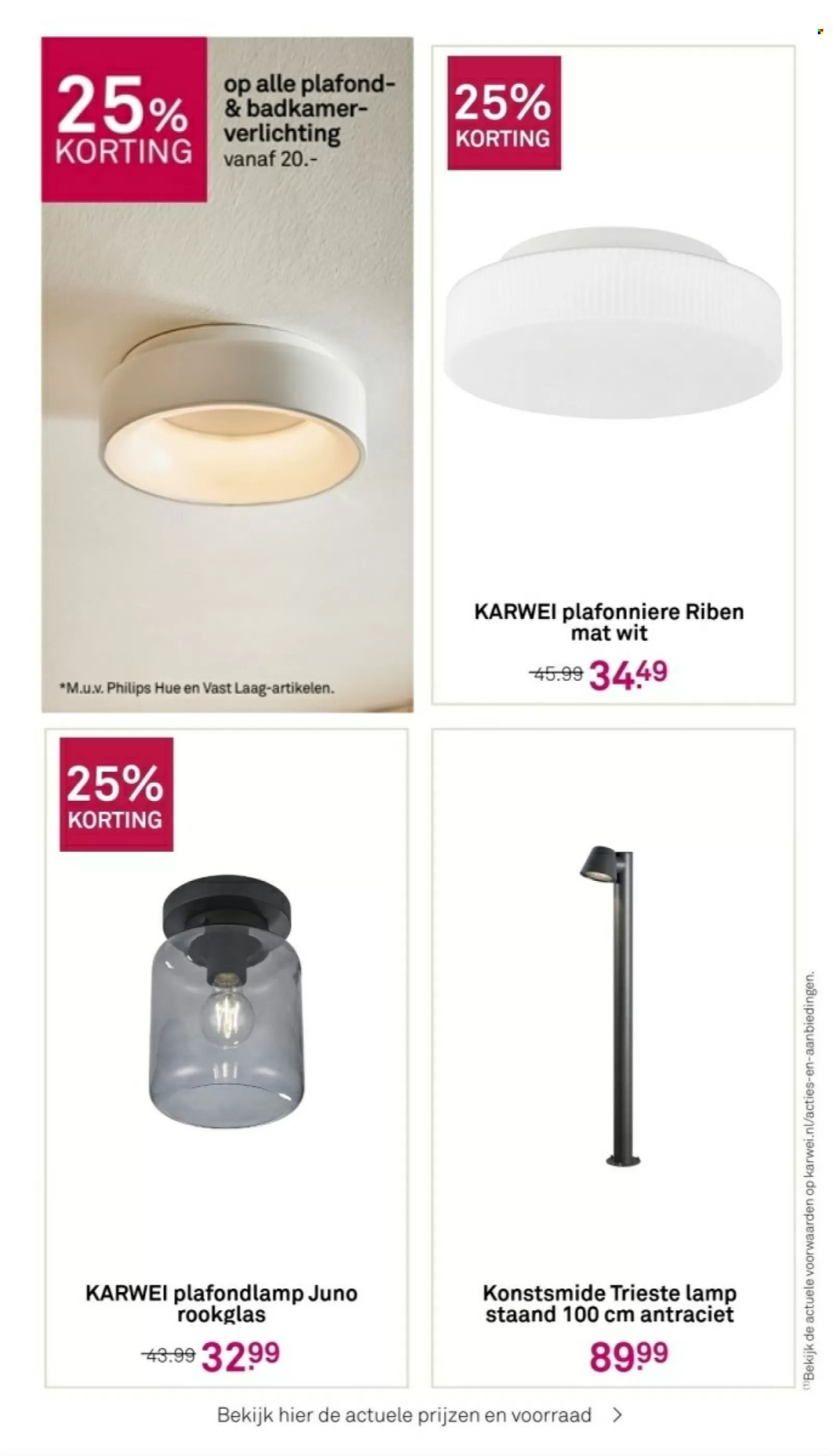 thumbnail - Karwei-aanbieding - 22-4-2024 - 5-5-2024 -  producten in de aanbieding - lamp, plafondlamp, verlichting, Philips. Pagina 14.
