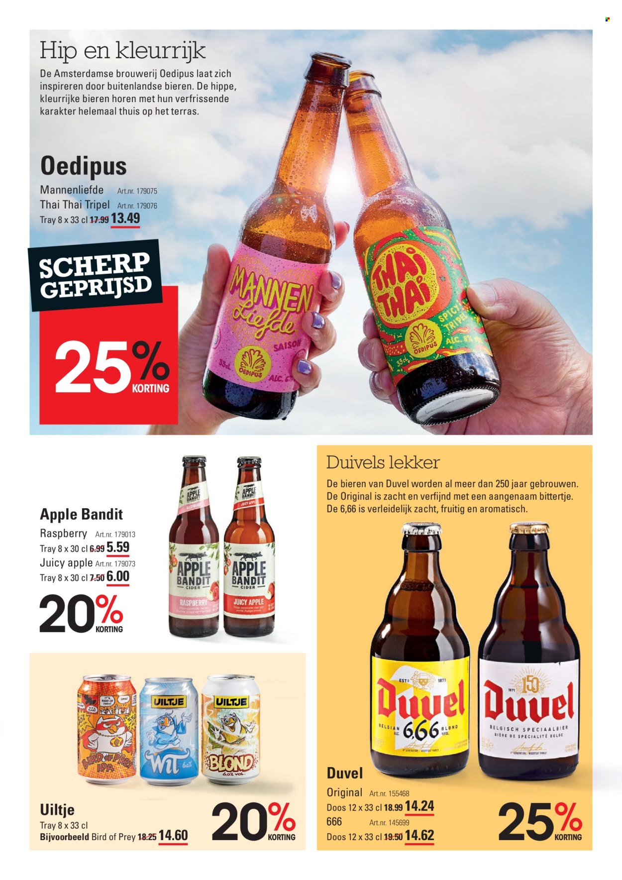 thumbnail - Sligro-aanbieding - 25-4-2024 - 13-5-2024 -  producten in de aanbieding - Duvel, bier, IPA, alcohol, appelcider, cider. Pagina 5.