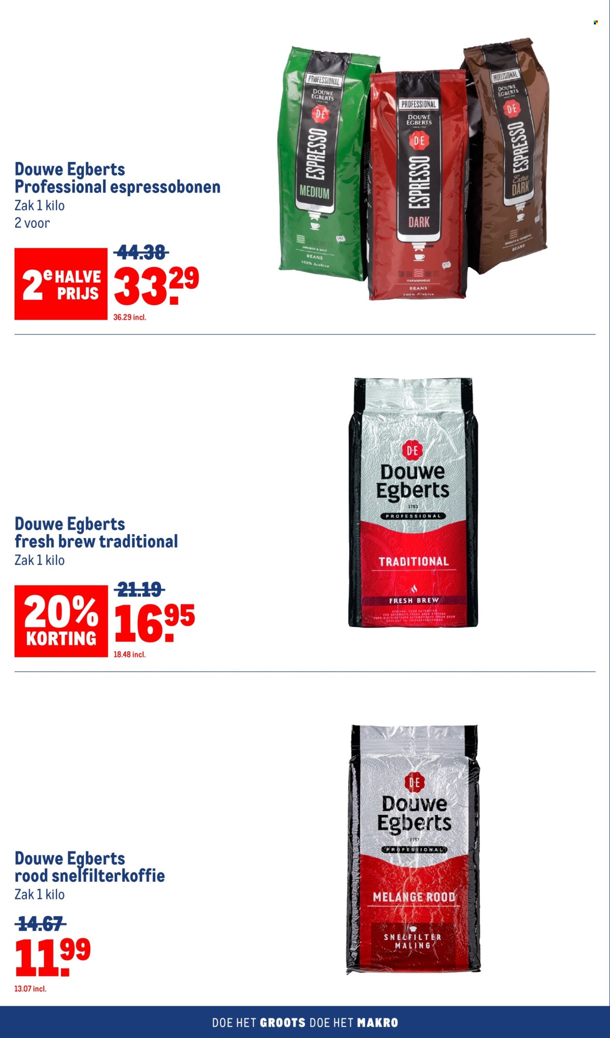 thumbnail - Makro-aanbieding - 24-4-2024 - 21-5-2024 -  producten in de aanbieding - Douwe Egberts, Espresso. Pagina 16.