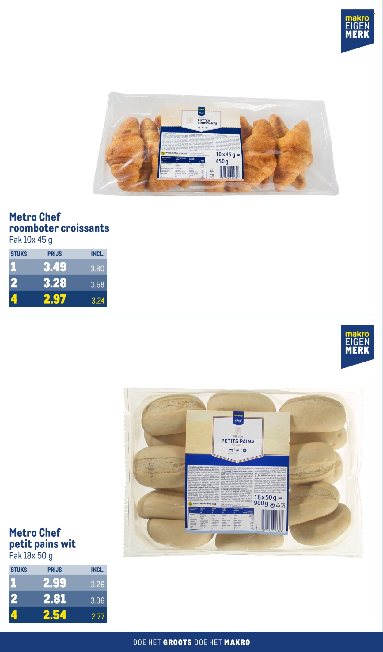 thumbnail - Makro-aanbieding - 24-4-2024 - 21-5-2024 -  producten in de aanbieding - gebak, croissant, UNA. Pagina 32.