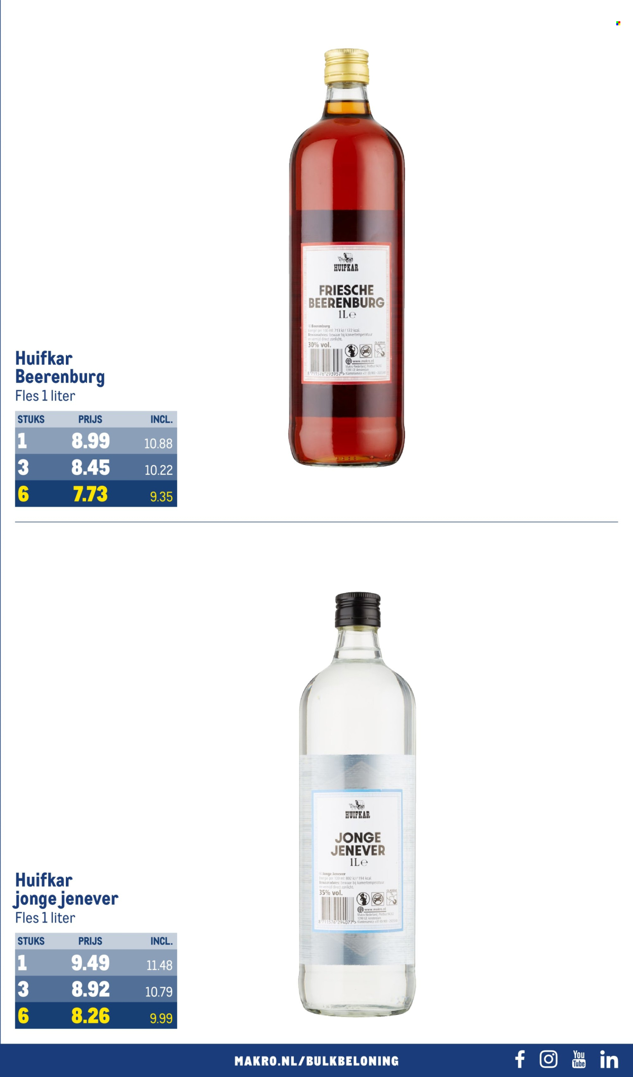 thumbnail - Makro-aanbieding - 24-4-2024 - 21-5-2024 -  producten in de aanbieding - alcohol, Beerenburg, Jenever, fles. Pagina 39.