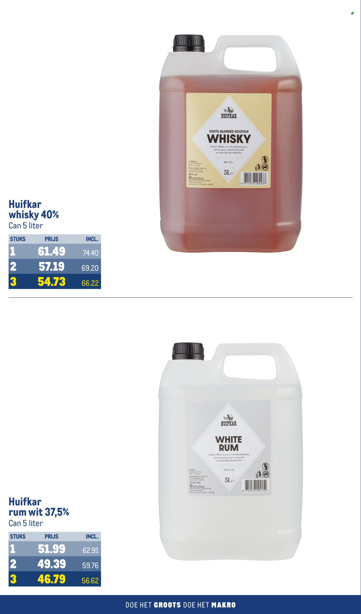 thumbnail - Makro-aanbieding - 24-4-2024 - 21-5-2024 -  producten in de aanbieding - alcohol, blended scotch whisky, rum, scotch whisky, whisky. Pagina 40.