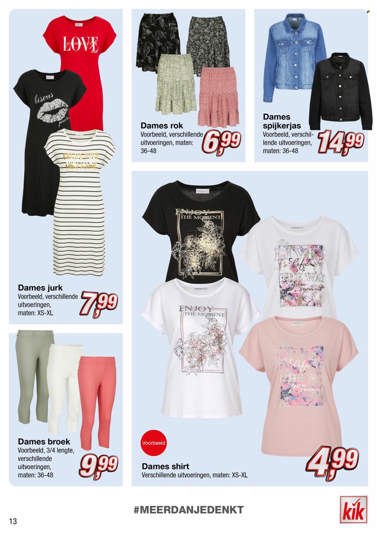 thumbnail - Kik-aanbieding -  producten in de aanbieding - broek, jurk, rok, shirt. Pagina 13.