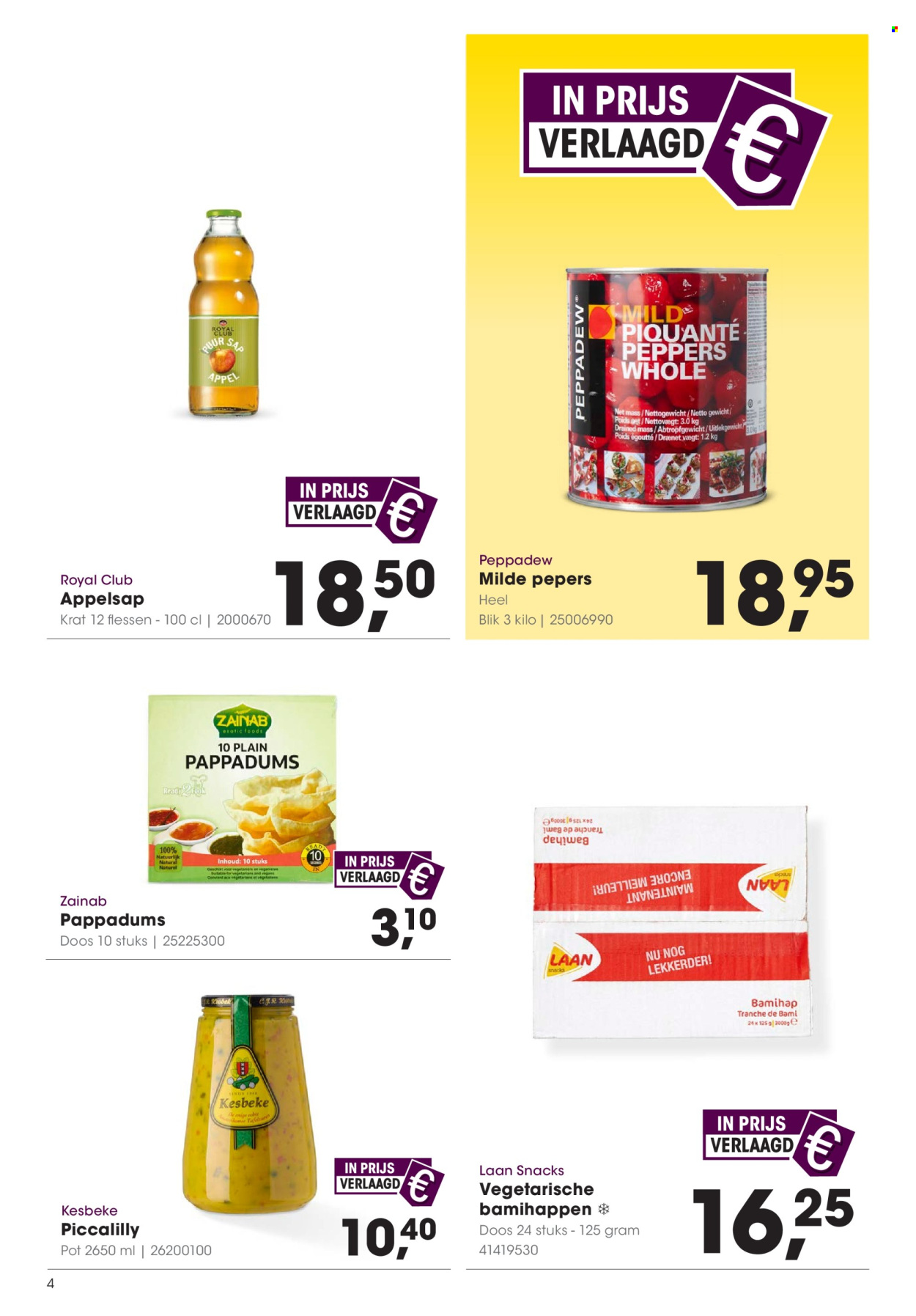 thumbnail - Hanos-aanbieding -  producten in de aanbieding - appelsap, sap, fles. Pagina 4.