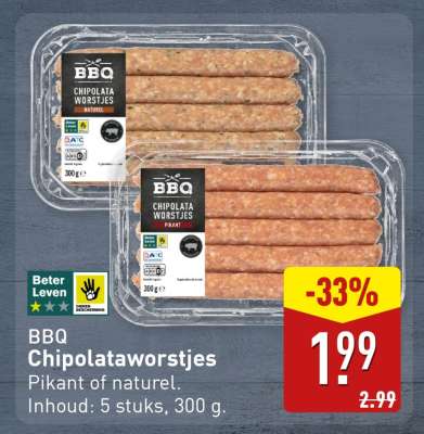 BBQ Chipolataworstjes