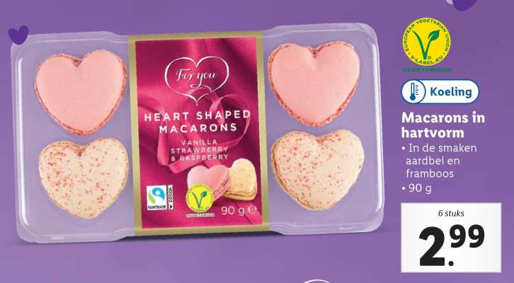 Macarons in hartvorm
