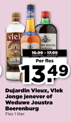 Dujardin Vieux, Vlek Jonge jenever of Weduwe Joustra Beerenburg
