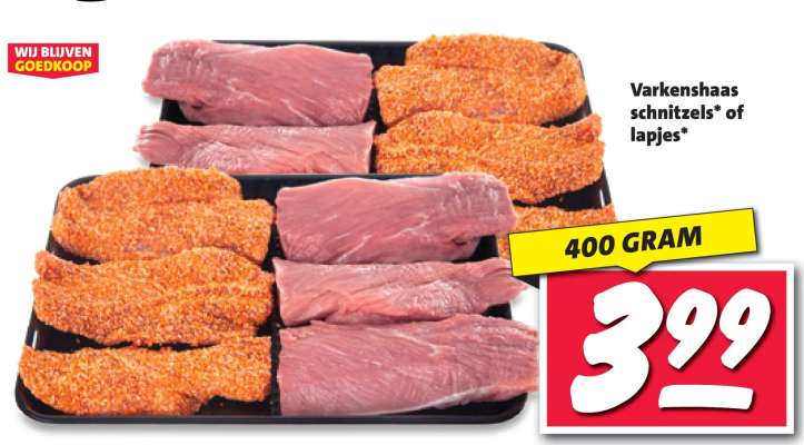 Varkenshaas Schnitzels of -Lapjes