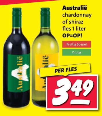 Australië chardonnay of shiraz