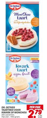 Dr. Oetker Taartmix voor Kwark of Monchou