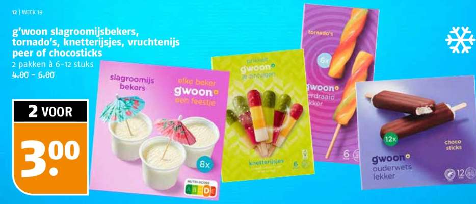g'woon ijsproducten