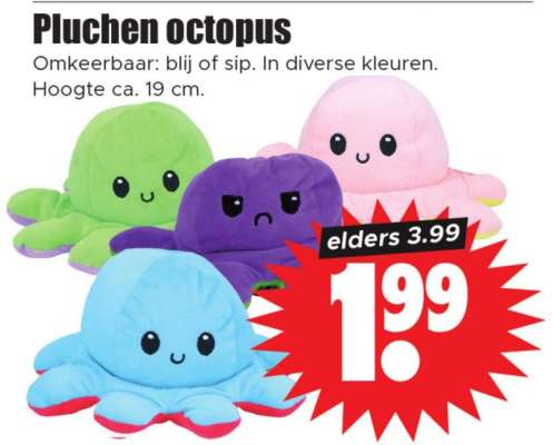 Pluchen octopus