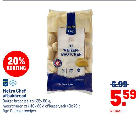 Metro Chef afbakbrood