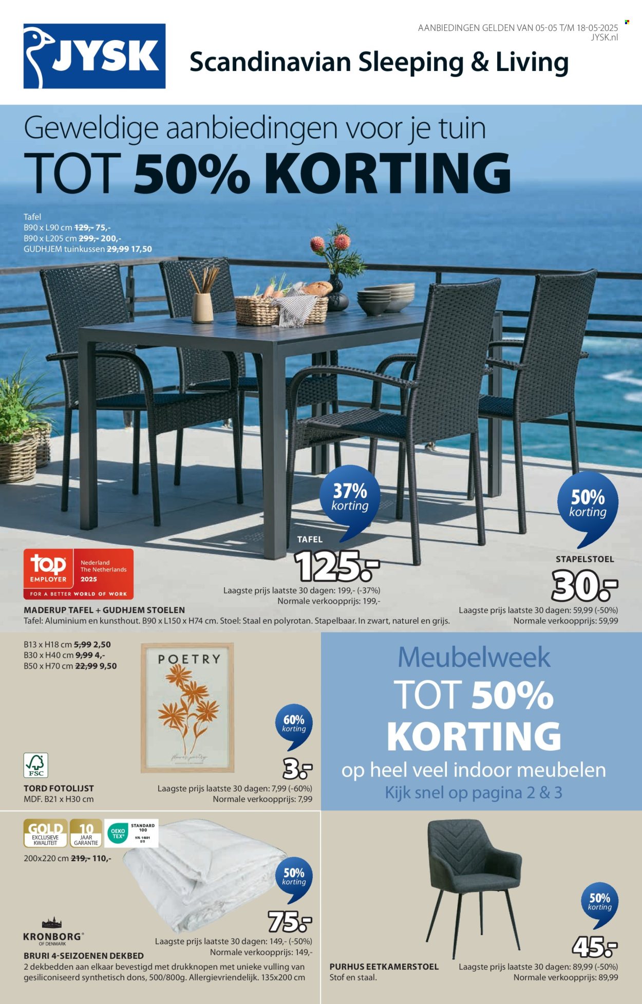 JYSK-aanbieding - 5-5-2025 - 18-5-2025. Pagina 1